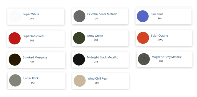 Toyota Tundra Paint Colors