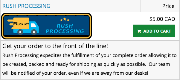 Rush Processing Shopping Cart | The Truck Lot